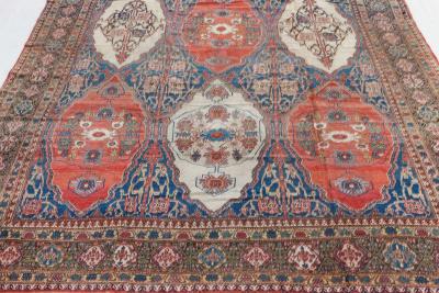 Authentic 19th Century Persian Senneh Red Handmade Wool Carpet