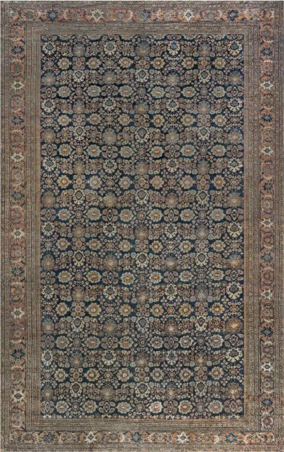 Authentic 19th Century Persian Sultanabad Handmade Wool Rug