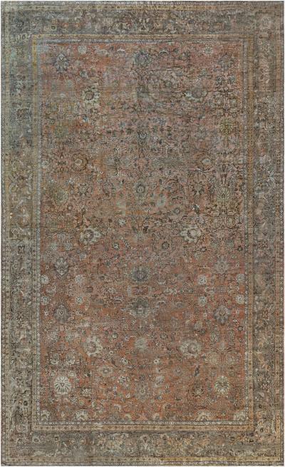 Authentic 19th Century Persian Sultanabad Rug Size Adjusted 