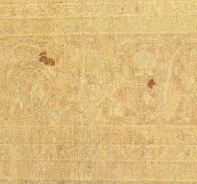 Authentic 19th Century Persian Tabriz Botanic Brown Hand Knotted Wool Rug