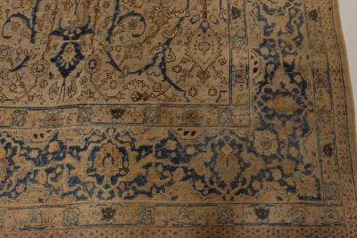 Authentic 19th Century Persian Tabriz Botanic Handmade Wool Rug