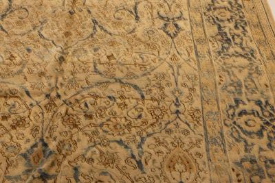 Authentic 19th Century Persian Tabriz Botanic Handmade Wool Rug