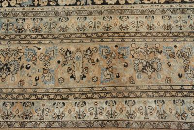 Authentic 19th Century Persian Tabriz Botanic Handwoven Wool Rug