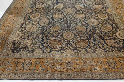 Authentic 19th Century Persian Tabriz Botanic Handwoven Wool Rug
