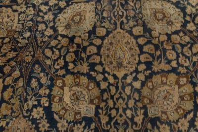 Authentic 19th Century Persian Tabriz Botanic Handwoven Wool Rug