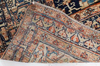 Authentic 19th Century Persian Tabriz Floral Handwoven Wool Rug