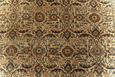 Authentic 19th Century Persian Tabriz Handmade Wool Carpet