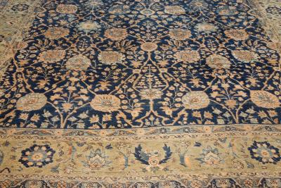 Authentic 19th Century Persian Tabriz Handmade Wool Carpet
