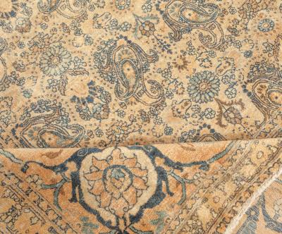 Authentic 19th Century Persian Tabriz Handmade Wool Carpet