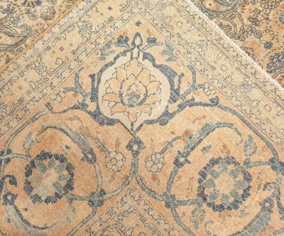 Authentic 19th Century Persian Tabriz Handmade Wool Carpet