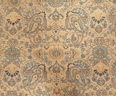 Authentic 19th Century Persian Tabriz Handmade Wool Carpet