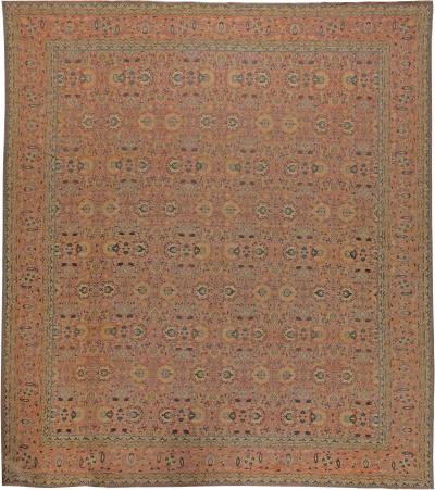 Authentic 19th Century Persian Tabriz Handmade Wool Rug