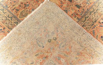 Authentic 19th Century Persian Tabriz Handmade Wool Rug