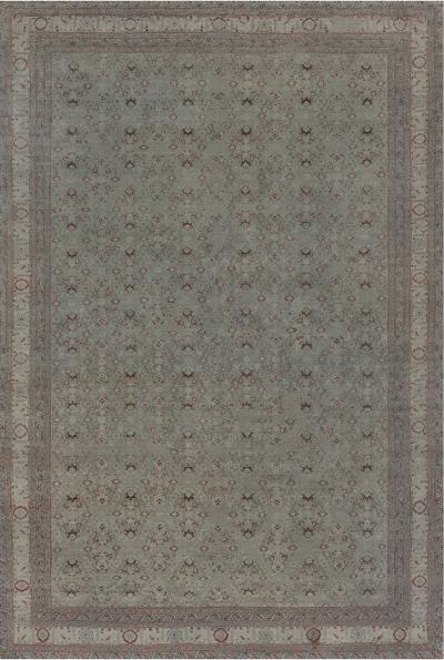 Authentic 19th Century Persian Tabriz Handmade Wool Rug