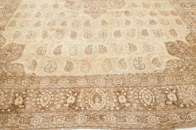 Authentic 19th Century Persian Tabriz Handmade Wool Rug
