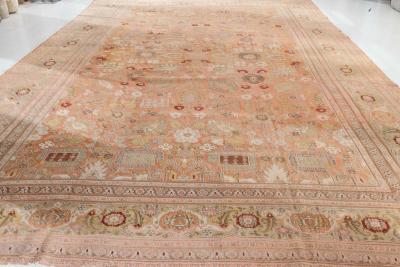 Authentic 19th Century Persian Tabriz Handmade Wool Rug
