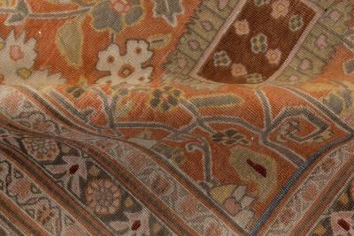 Authentic 19th Century Persian Tabriz Handmade Wool Rug
