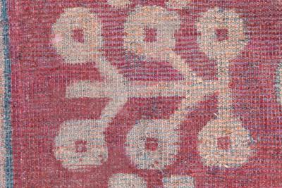 Authentic 19th Century Red Silk Samarkand Khotan Rug