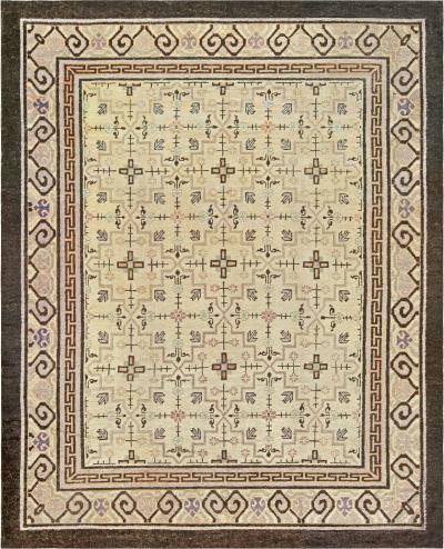 Authentic 19th Century Samarkand Handmade Wool Rug