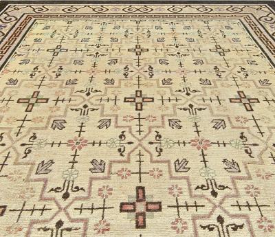 Authentic 19th Century Samarkand Handmade Wool Rug