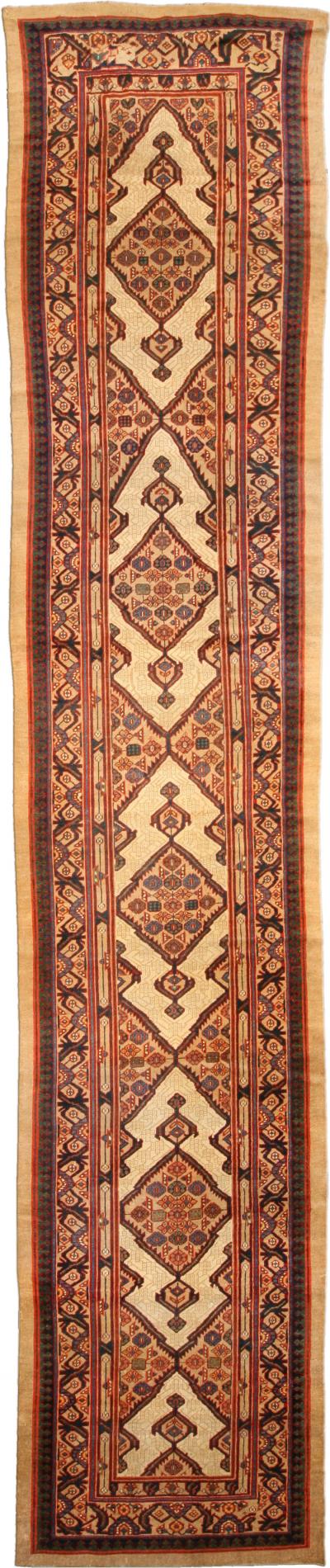 Authentic 19th Century Sarab Handmade Wool Runner