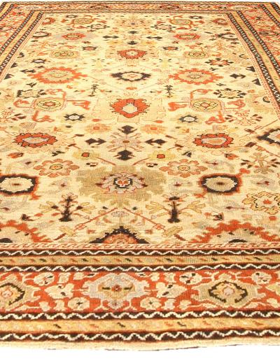 Authentic 19th Century Sultanabad Handmade Wool Rug