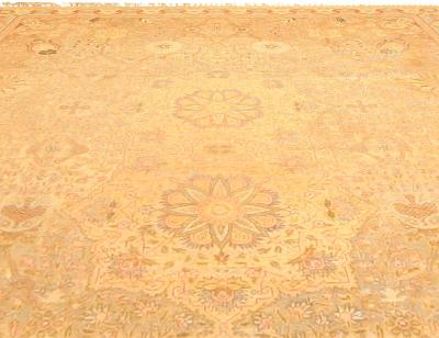 Authentic 19th Century Turkish Hereke Botanic Handmade Wool Rug