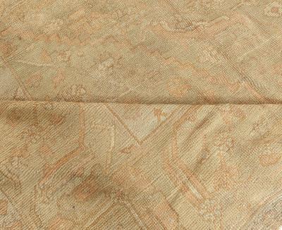 Authentic 19th Century Turkish Oushak Handmade Wool Rug