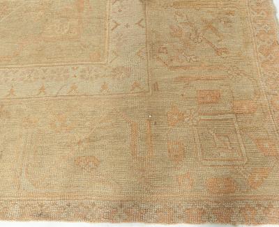 Authentic 19th Century Turkish Oushak Handmade Wool Rug
