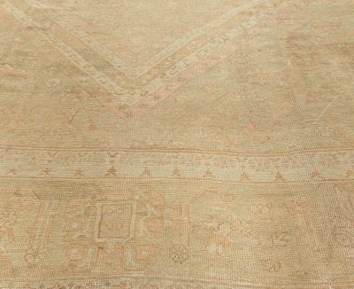 Authentic 19th Century Turkish Oushak Handmade Wool Rug