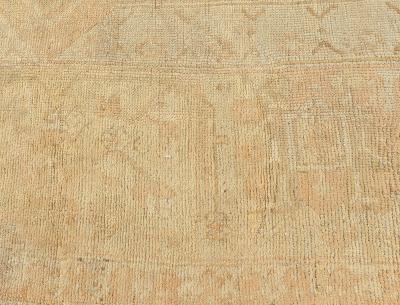 Authentic 19th Century Turkish Oushak Handmade Wool Rug