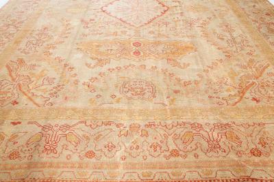 Authentic 19th Century Turkish Oushak Rug