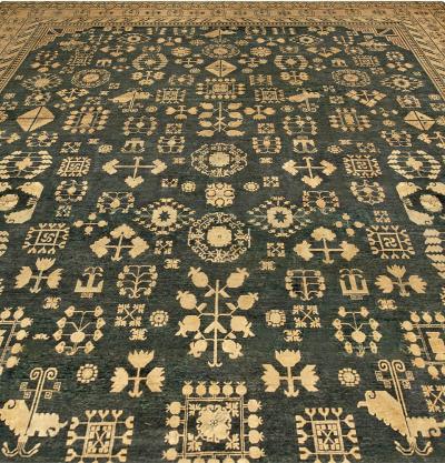 Authentic 19th Century Yarkand Handmade Wool Rug