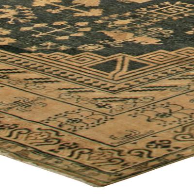 Authentic 19th Century Yarkand Handmade Wool Rug