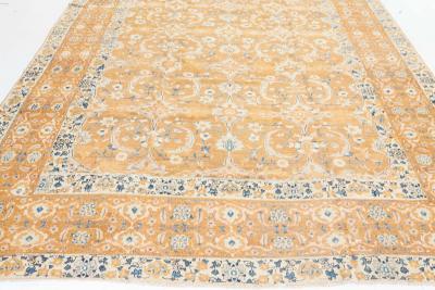 Authentic Antique Persian Bidjar Orange Handmade Wool Rug