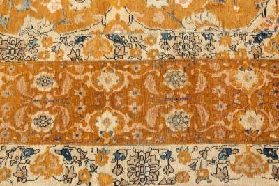 Authentic Antique Persian Bidjar Orange Handmade Wool Rug