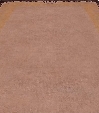 Authentic Early 20th Century Chinese Art Deco Handmade Wool Rug