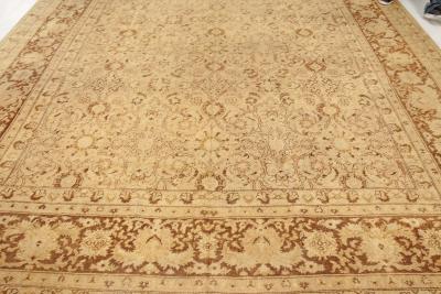 Authentic Early 20th Century Indian Amritsar Brown Rug