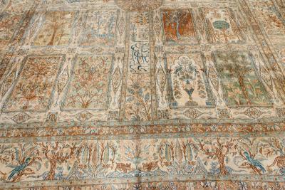 Authentic Early 20th Century Persian Kirman Handmade Wool Carpet