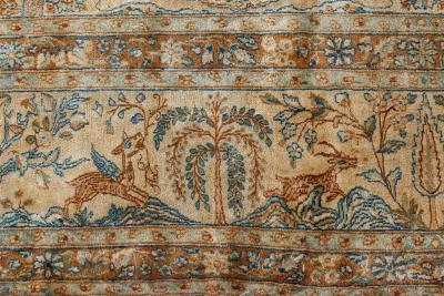 Authentic Early 20th Century Persian Kirman Handmade Wool Carpet