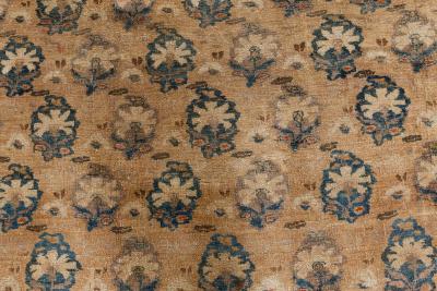 Authentic Early 20th Century Persian Tabriz Botanic Handmade Wool Rug