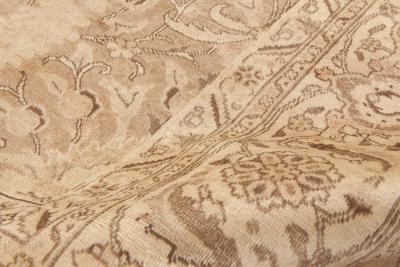 Authentic Early 20th Century Tabriz Botanic Handwoven Wool Rug