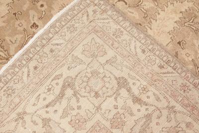 Authentic Early 20th Century Tabriz Botanic Handwoven Wool Rug