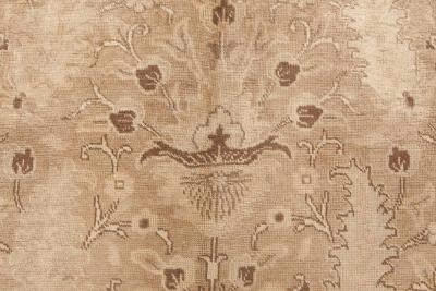 Authentic Early 20th Century Tabriz Botanic Handwoven Wool Rug