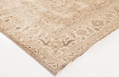 Authentic Early 20th Century Tabriz Botanic Handwoven Wool Rug