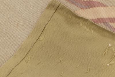 Authentic French Aubusson Mint Green Wool Rug