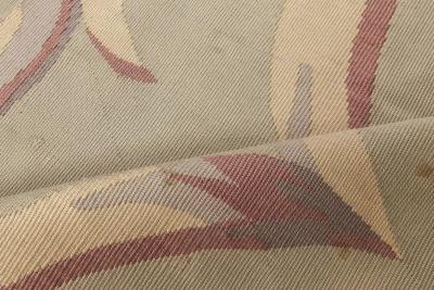 Authentic French Aubusson Mint Green Wool Rug