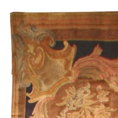 Authentic French Savonnerie Bold Botanic Handmade Wool Rug