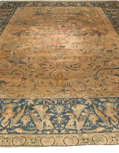 Authentic Indian Animal Botanic Handmade Wool Rug