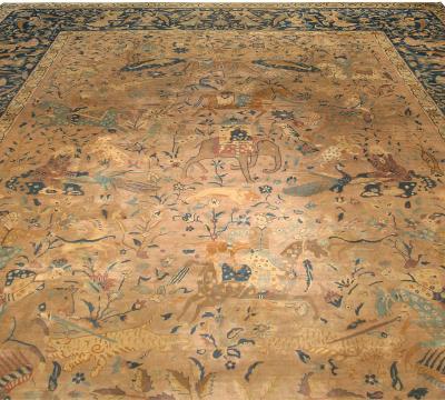 Authentic Indian Animal Botanic Handmade Wool Rug